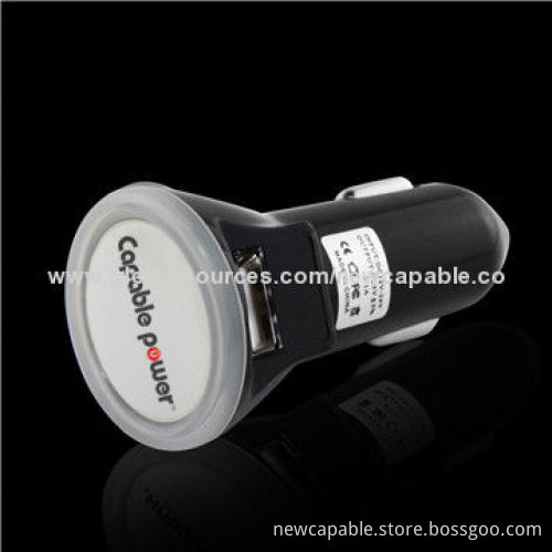 Car Charger with LED Light, 2.1A Output